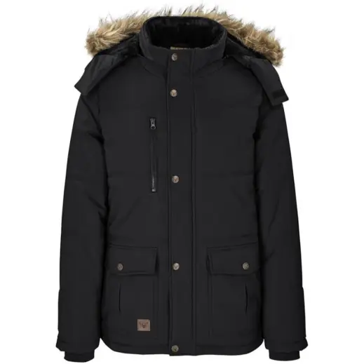 Mens Cederberg Parka Jacket Black Front